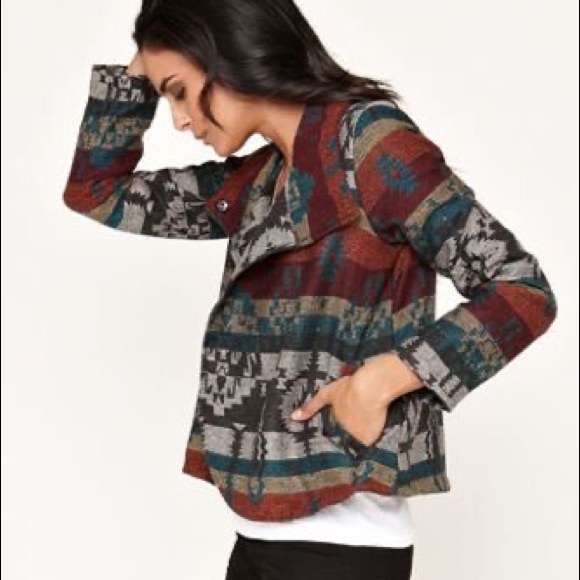 Billabong Jackets & Blazers - Billabong Southwest aztec Woven Jacket Blazer